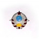 Знак на головной убор рядового и младшего начсостава состава РКМ, обр.1936 г.. Герб на 7 лент.